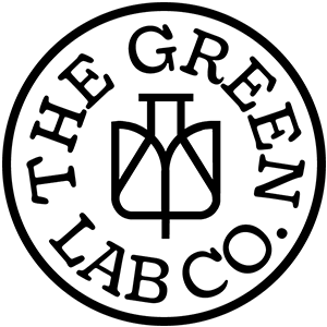 The Green Lab Co.  logo in black colour